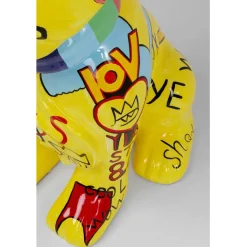 Figurine décorative Graffiti Dog jaune 122cm><noscript><img width=