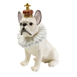 Figurine décorative King Dog blanc 33cm>KARE Design Clearance