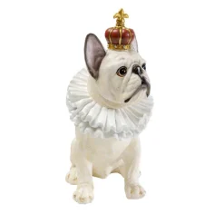 Figurine décorative King Dog blanc 33cm>KARE Design Clearance