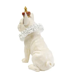 Figurine décorative King Dog blanc 33cm><noscript><img width=