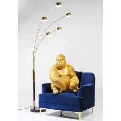 Figurine décorative Monkey Gorilla Side doré 76cm><noscript><img width=