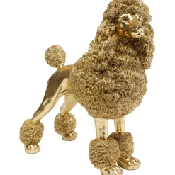 Figurine décorative Mrs Poodle doré 34cm><noscript><img width=