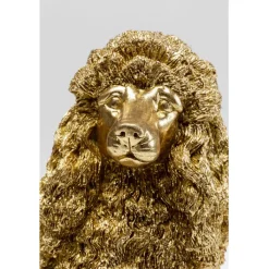 Figurine décorative Mrs Poodle doré 34cm><noscript><img width=