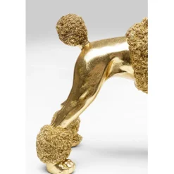Figurine décorative Mrs Poodle doré 34cm><noscript><img width=