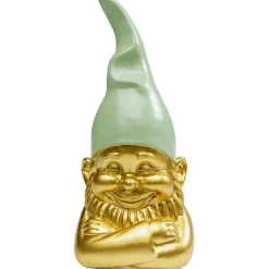 Figurine décorative Nain doré vert 21cm><noscript><img width=