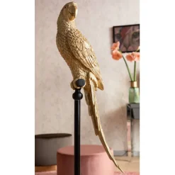Figurine décorative Parrot doré 116cm><noscript><img width=