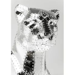 Figurine décorative Sitting Cat Rivet chrome 82cm><noscript><img width=