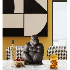 Figurine décorativeMonkey Gorilla Side Medium noir>KARE Design Sale
