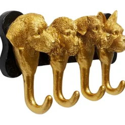Garderobe murale Dog Family doré 31cm>KARE Design