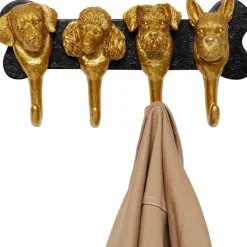 Garderobe murale Dog Family doré 31cm><noscript><img width=
