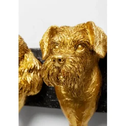 Garderobe murale Dog Family doré 31cm><noscript><img width=