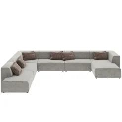 Grand canapé d angles Infinity Miami gris>KARE Design Sale