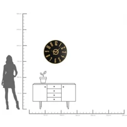 Horloge murale Casino noir Ø76cm><noscript><img width=