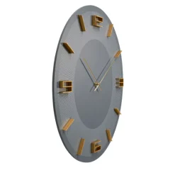Horloge murale Leonardo gris/doré Ø49cm><noscript><img width=
