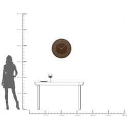 Horloge murale Levi marron Ø60cm><noscript><img width=