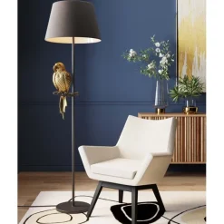 Lampadaire Animal Parrot doré 176cm><noscript><img width=