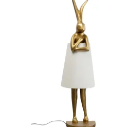 Lampadaire Animal Rabbit or/blanc 150cm><noscript><img width=