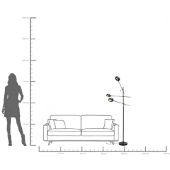 Lampadaire Bola Trio 160cm><noscript><img width=