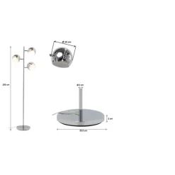 Lampadaire Calotta chrome><noscript><img width=