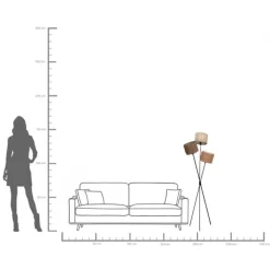 Lampadaire Cannes Trio 145 cm><noscript><img width=