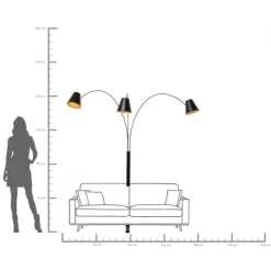 Lampadaire Cappellino noir mat><noscript><img width=