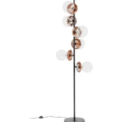 Lampadaire Double Bubble cuivre 165cm><noscript><img width=