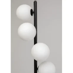 Lampadaire Scala Balls Milky noir 160cm><noscript><img width=