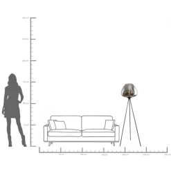 Lampadaire Sphere smoke 146cm><noscript><img width=