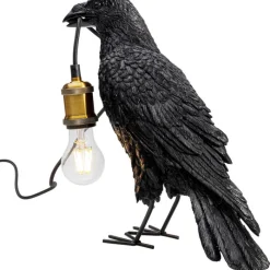 Lampe à poser Animal Crow noir mat 34cm><noscript><img width=