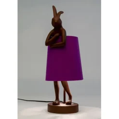 Lampe à poser Animal Rabbit rouge/violet 50cm>KARE Design Discount
