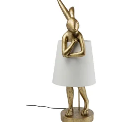 Lampe à poser Animal Rabbit doré/blanc 88cm><noscript><img width=