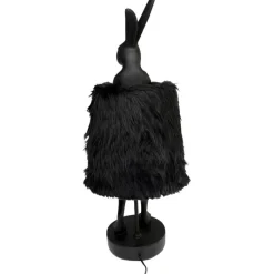 Lampe à poser Animal Rabbit Fur noir/doré 68cm><noscript><img width=