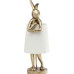 Lampe á poser Animal Rabbit doré/blanc 68cm><noscript><img width=