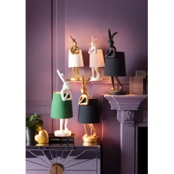 Lampe à poser Animal Rabbit doré/blanc 50cm>KARE Design Online
