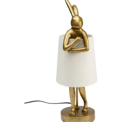 Lampe à poser Animal Rabbit doré/blanc 50cm><noscript><img width=