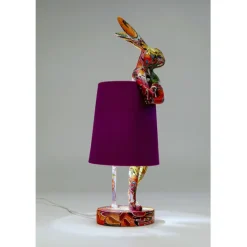 Lampe à poser Animal Rabbit Graffiti/violet 50cm><noscript><img width=
