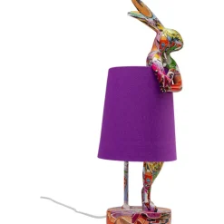 Lampe à poser Animal Rabbit Graffiti/violet 50cm><noscript><img width=