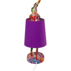 Lampe à poser Animal Rabbit Graffiti/violet 50cm><noscript><img width=