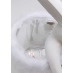Lampe à poser Animal Rabbit Fur blanc/argenté 50cm><noscript><img width=
