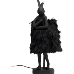 Lampe à poser Animal Rabbit Fur noir/doré 50cm>KARE Design Hot