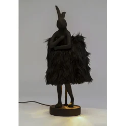 Lampe à poser Animal Rabbit Fur noir/doré 50cm><noscript><img width=