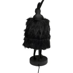 Lampe à poser Animal Rabbit Fur noir/doré 50cm><noscript><img width=