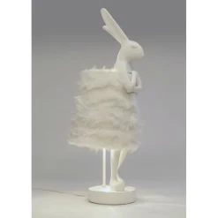 Lampe à poser Animal Rabbit Fur blanc/argenté 68cm><noscript><img width=
