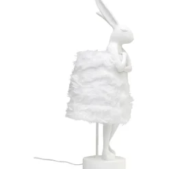 Lampe à poser Animal Rabbit Fur blanc/argenté 68cm><noscript><img width=