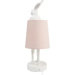Lampe à poser Animal Rabbit blanc/rose 50cm><noscript><img width=