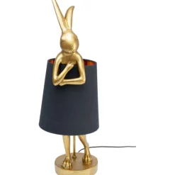 Lampe à poser Animal Rabbit doré/noir 68cm><noscript><img width=
