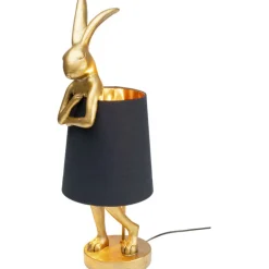 Lampe à poser Animal Rabbit doré/noir 68cm><noscript><img width=