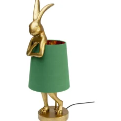 Lampe à poser Animal Rabbit doré/vert 68cm><noscript><img width=