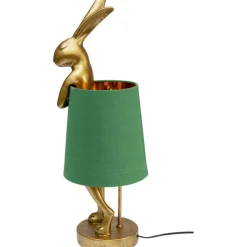 Lampe à poser Animal Rabbit doré/vert 68cm><noscript><img width=
