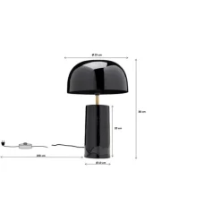 Lampe à poser Loungy noir 38cm><noscript><img width=